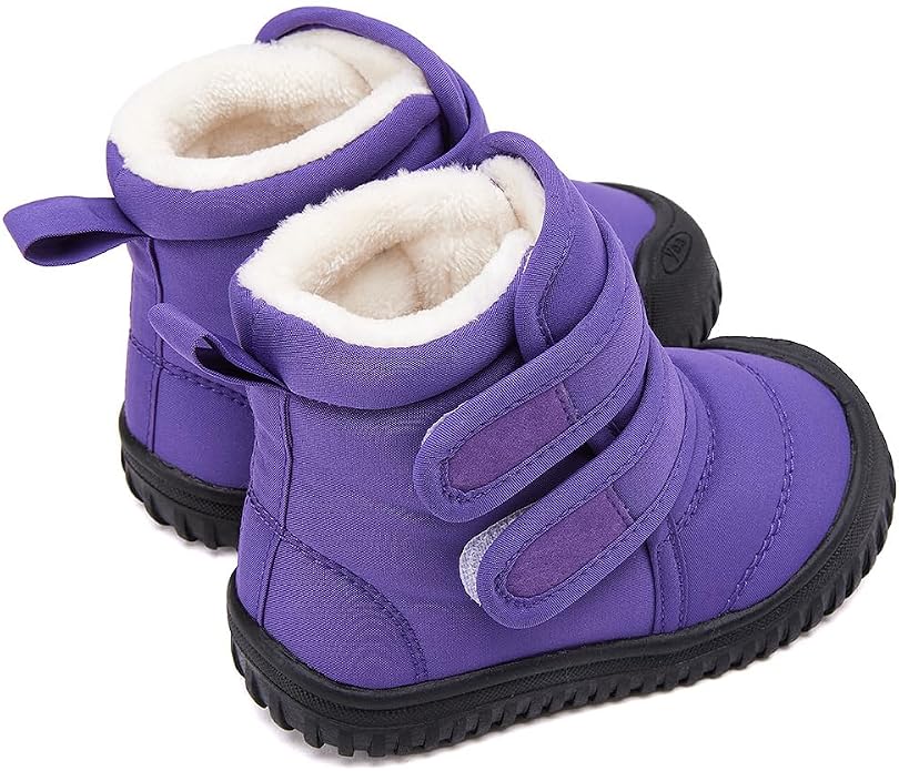 BMCiTYBM Toddler Baby Snow Boots Winter Shoes Boys Girls Cold Weather Baby Faux - Image 5
