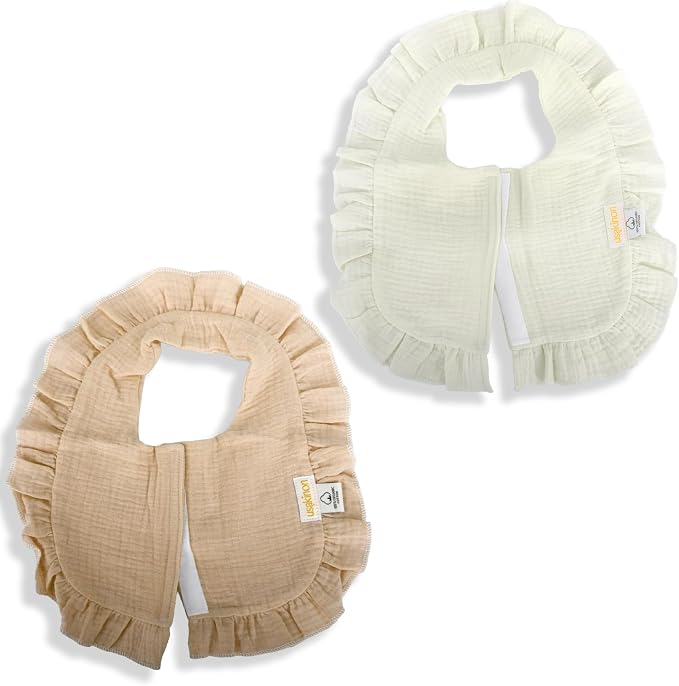 usakinon® 100% Organic Muslin Cotton Baby Bibs 2 Pack – Soft, Absorbent & Safe by Usakinon