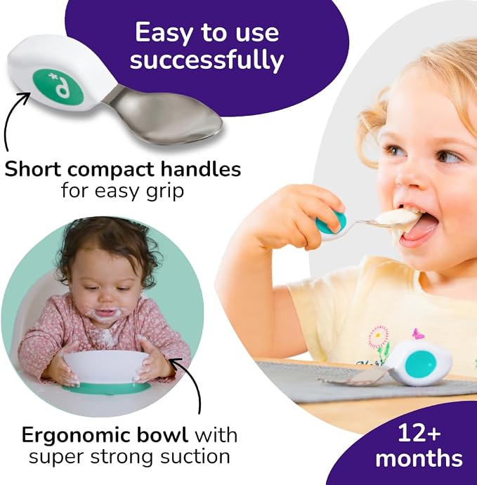 doddl Toddler Utensils, Ergonomic Fork and Spoon Set - Image 3