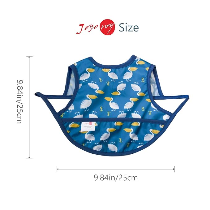 Joyo roy Mess Proof Baby Bibs 3-10 Months Waterproof Toddler Baby Boy Bibs - Image 5