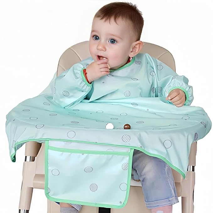 MOTEERLLU Coverall Baby Feeding Bib by MOTEERLLU