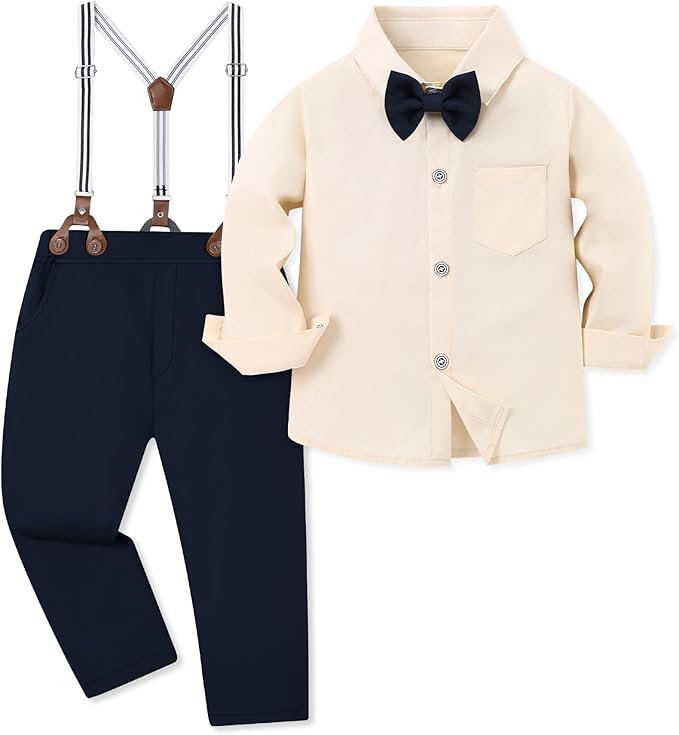 nilikastta Boy Suit Toddler Boy Outfit Boy Dress Shirt by Nilikastta