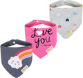 JN&LULU 3 Pack Newborn Baby Bibs Bandana Drool Bibs by JNLULU
