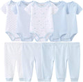 Baby Layette Set Baby Boys' 9-Piece Bodysuits Pants Set Toddler Girl Boy Unisex by Kiddiezoom