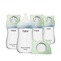 Natural Glass Baby Bottle for Breastfeeding Babies, 8oz Anti-Colic Baby Bottle by yanyoyo