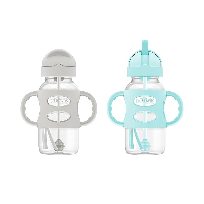 Dr. Brown's Milestones Wide-Neck Sippy Straw Bottle by DrBrowns