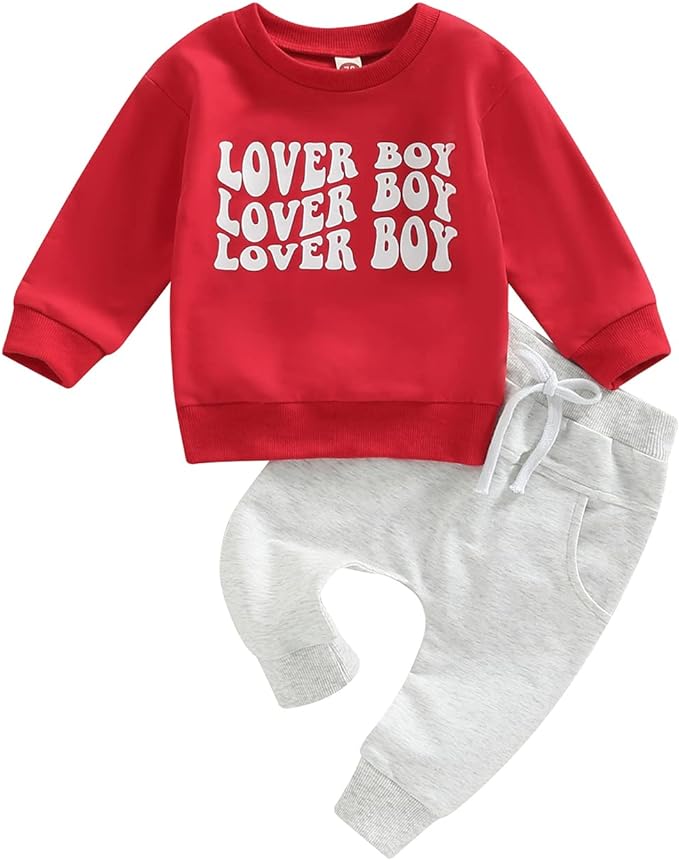 Toddler Baby Boy Clothes Solid Color Long Sleeve Crewneck Sweatshirt Top Casual by MABABY