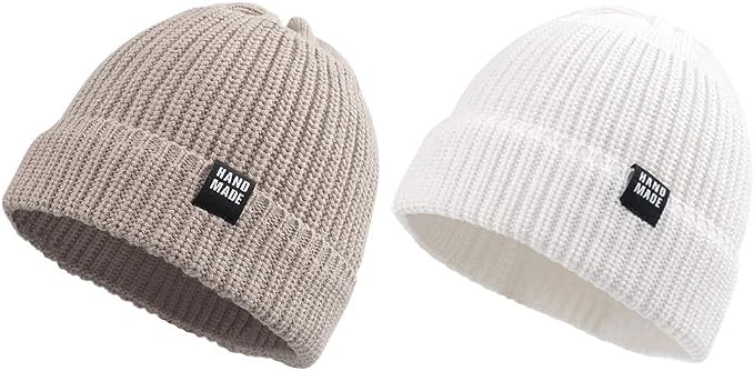 JANGANNSA Simple Knitted Baby Beanie Hip-Hop Boys Winter Hat Toddler Kids Bonnet by JANGANNSA
