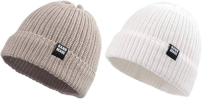 JANGANNSA Simple Knitted Baby Beanie Hip-Hop Boys Winter Hat Toddler Kids Bonnet by JANGANNSA