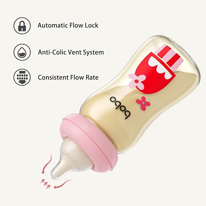 YOHKOH PPSU Baby Bottle Wide Neck, Newborn Anti-Colic Baby Bottle - Image 5