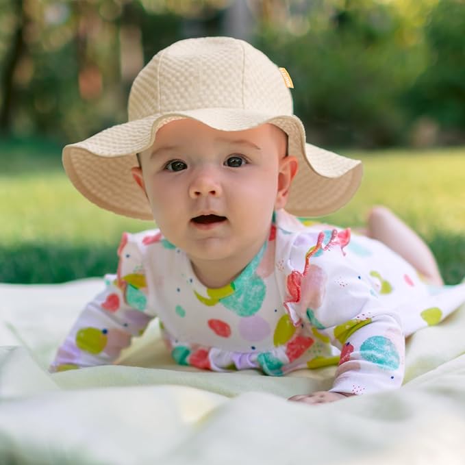 HONGTEYA Baby Sun Hat Toddler Girl Beach Hat Adjustable Outdoor Summer Hat UPF - Image 7