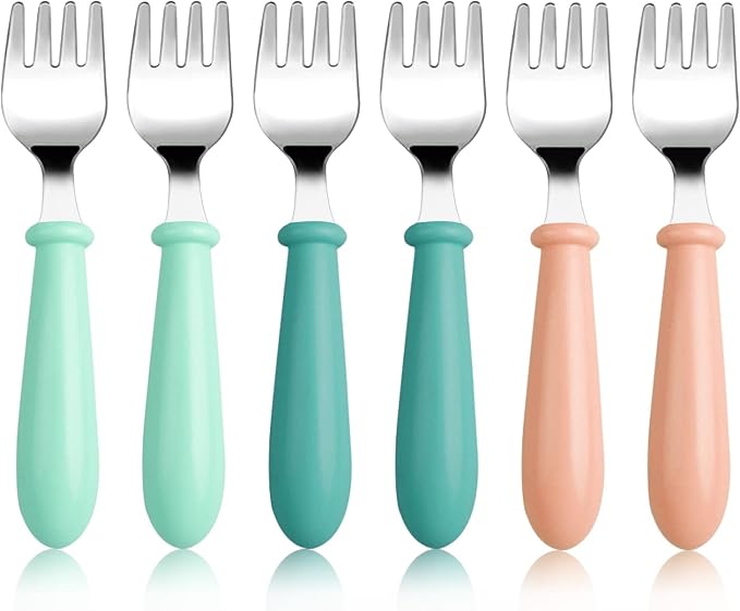 6-Pack Stainless Steel Toddler Forks by PimoysLivingNecessities