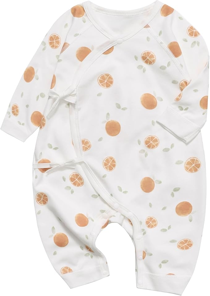 100% Organic Cotton Soft 0-6 Months Unisex Footless Newborn Baby Sleepers by Cherie+Kids