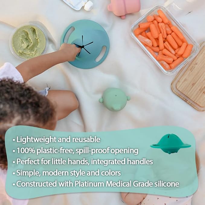 Pura my-my Silicone Snack Container & Sippy Cup Bundle | Spill Proof, Food - Image 5
