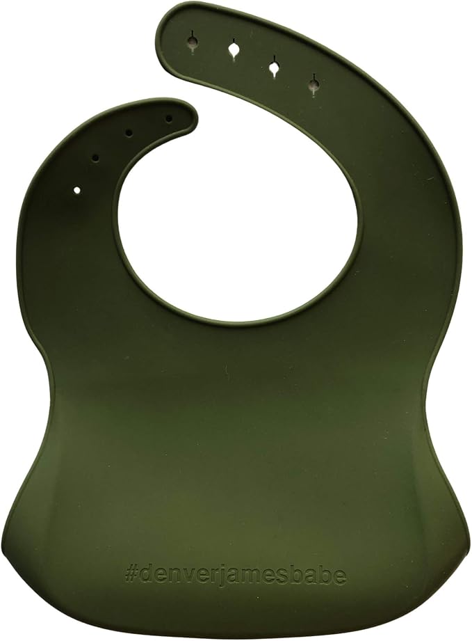 Denver James Silicone Feeding Bibs | Dishwasher Safe. Waterproof. Adjustable. - Image 3