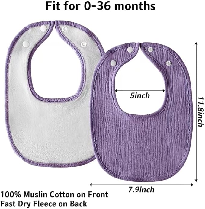 Muslin Baby Bibs Cotton Baby Drool Bandana Bibs - Image 6