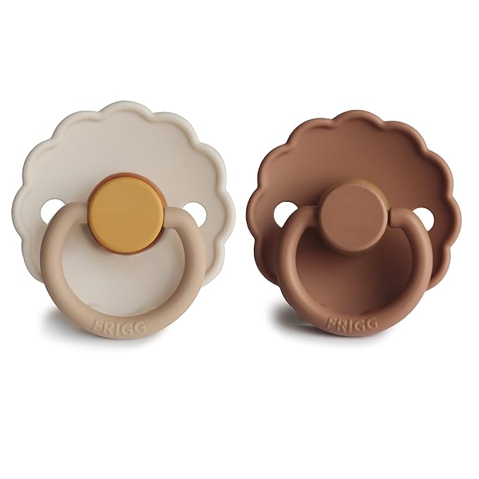 FRIGG Daisy Natural Rubber Baby Pacifier | Made in Denmark | BPA-Free 2-Pack - Image 2