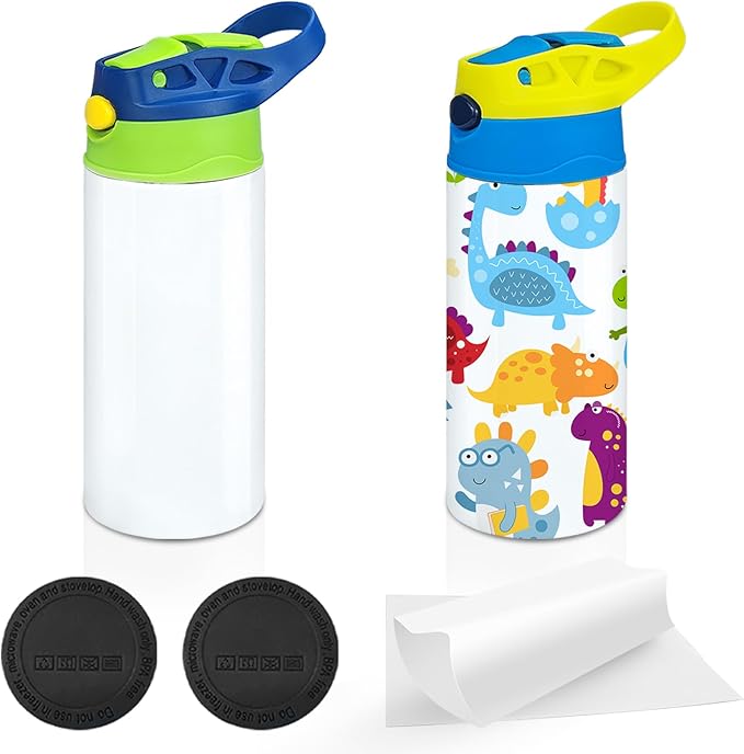 Sublimation Sippy Cup, 12oz Stainless Steel Toddler Water Bottle, Double Wall by XccMe