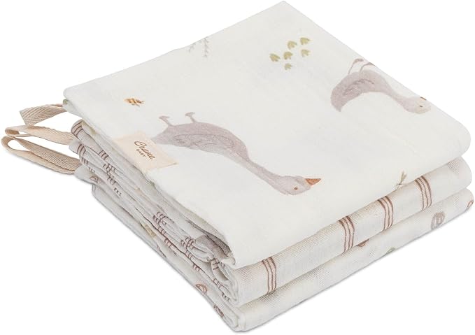 Crane Baby Hooded Towel & Washcloth Set, Charlie Farmhouse Goose Hooded Baby - Image 7