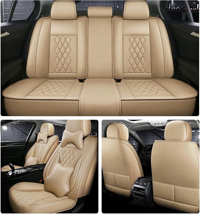 Leather Car Seat Covers for Volkswagen Atlas 2019-2023 Waterproof, Breathable - Image 2