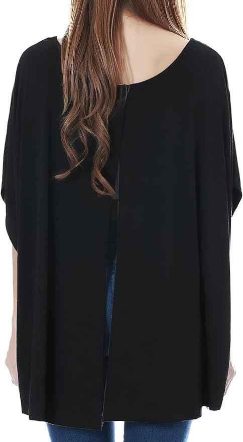 Smallshow Women's Nursing Top Maternity Poncho - Image 2