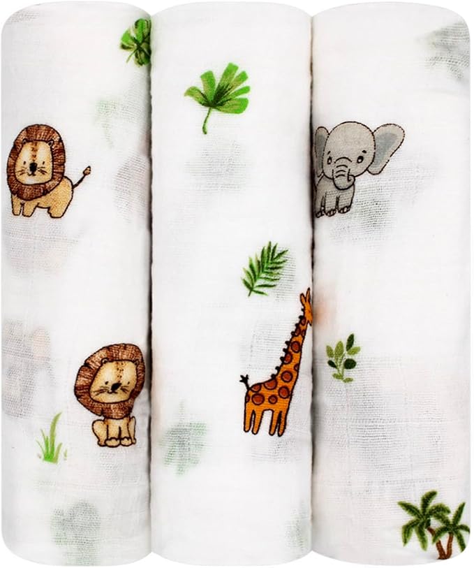 100% Muslin Cotton Baby Receiving Cloths, 27x27 in, Soft & Gentle by Unknown
