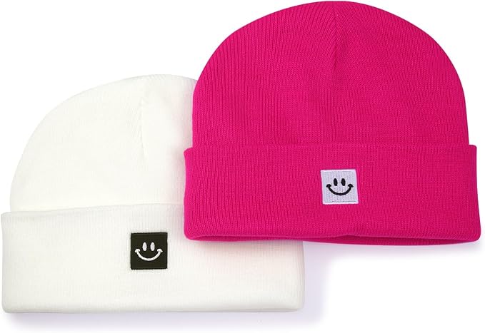 MaxNova 2 Pack Baby Beanie Fleece Lined Knit Toddler Hat - Image 2