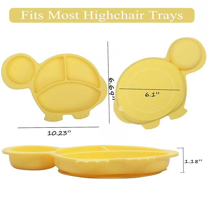 Baby plates with Suction, Silicone Suction Plates - Image 6