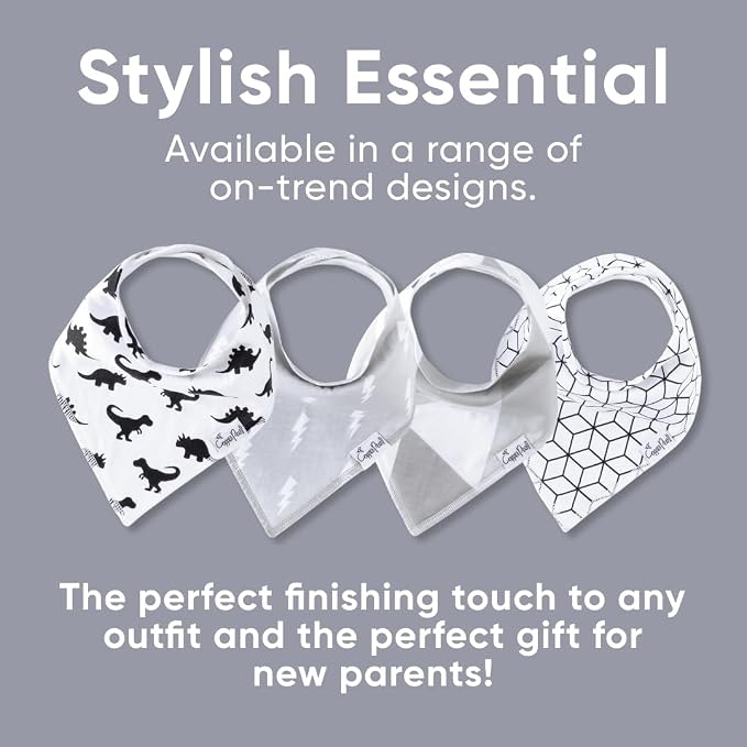 Copper Pearl 4 Pack Soft Cotton Baby Bibs - Image 7