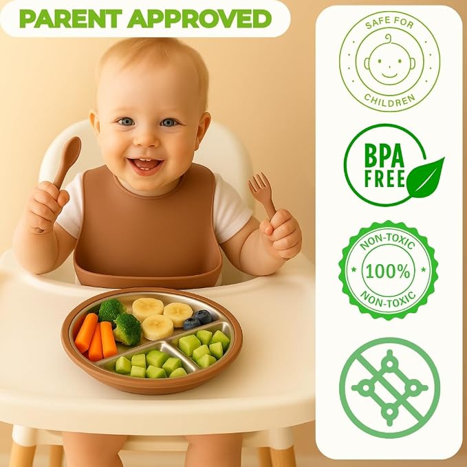 Stainless Steel Toddler Plate - Image 2