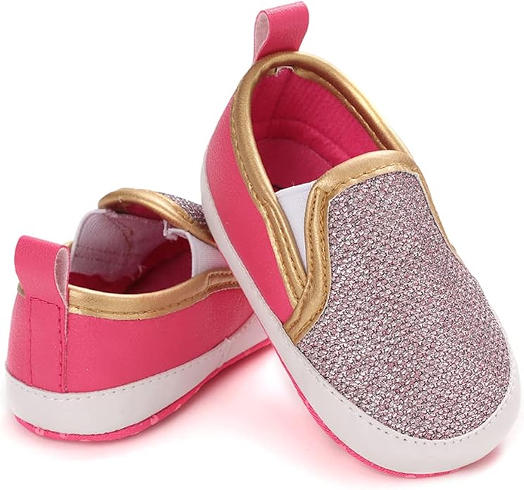LONSOEN Baby Girls Boys Loafers Prewalker Dress Crib Shoes - Image 5
