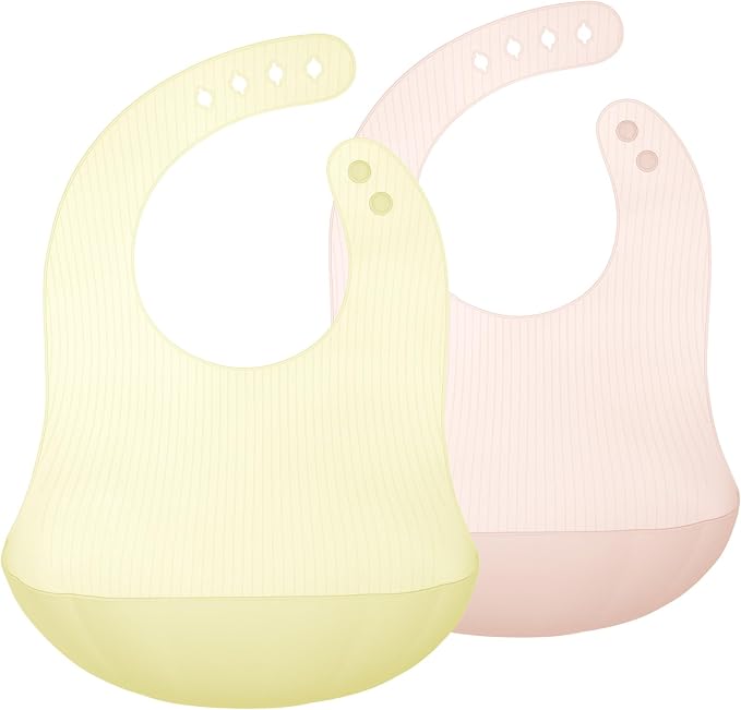 Olababy Fold N Go Silicone Baby Bib w Travel Case | Lightweight Design Eases by Olababy