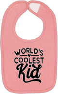 World's Coolest Kid Funny Cute Humor Infant Premium Jersey Baby Bib by WildBobby