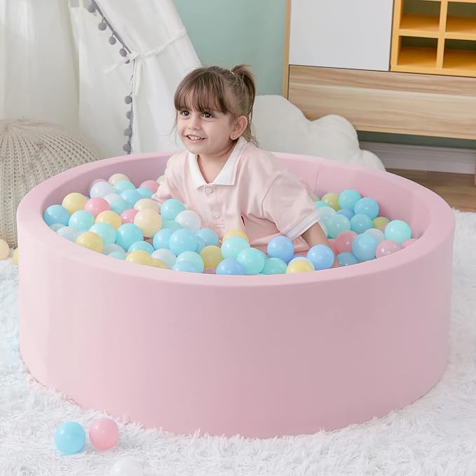 Ball Pit for Toddlers, 35.4"x 11.8" Foam Ball Pits, Indoor Soft Round Baby - Image 7