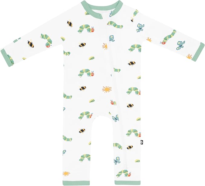 KYTE BABY Unisex Rayon Made From Bamboo Zippered Rompers 0-24 Months by KYTEBABY