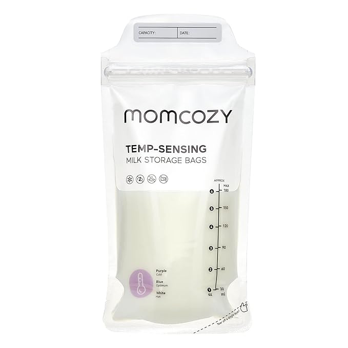 Momcozy Breastmilk Storing Bags, Temp-Sensing Discoloration Milk Storing Bags by Momcozy