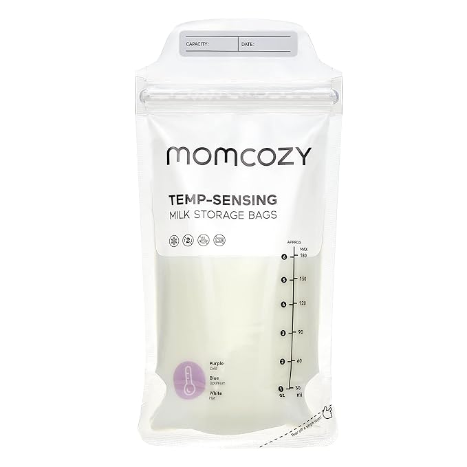 Momcozy Breastmilk Storing Bags, Temp-Sensing Discoloration Milk Storing Bags by Momcozy
