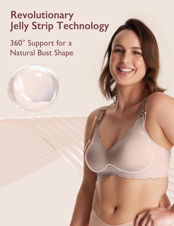 Momcozy Nursing Bras for Breastfeeding, Seamless Pregnancy Maternity Bra - Image 3