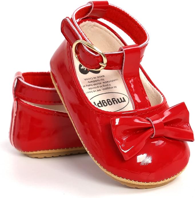 COSANKIM Baby Girls Mary Jane Flats Shoes Anti-Slip Rubber Sole Infant Toddler - Image 4