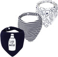 Baby Dribble Bib, Toddler Bandana Bib 3 Packs Super Absorbent Cotton Feeding by JZLPIN
