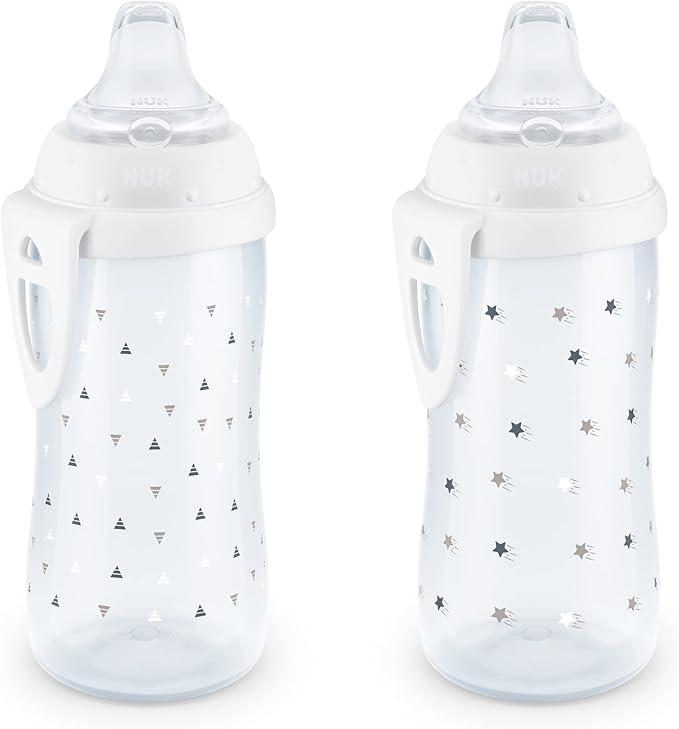 NUK Active Sippy Cup, 10 oz, 2 Pack, 12+ Months, Timeless Collection, Amazon by NUK