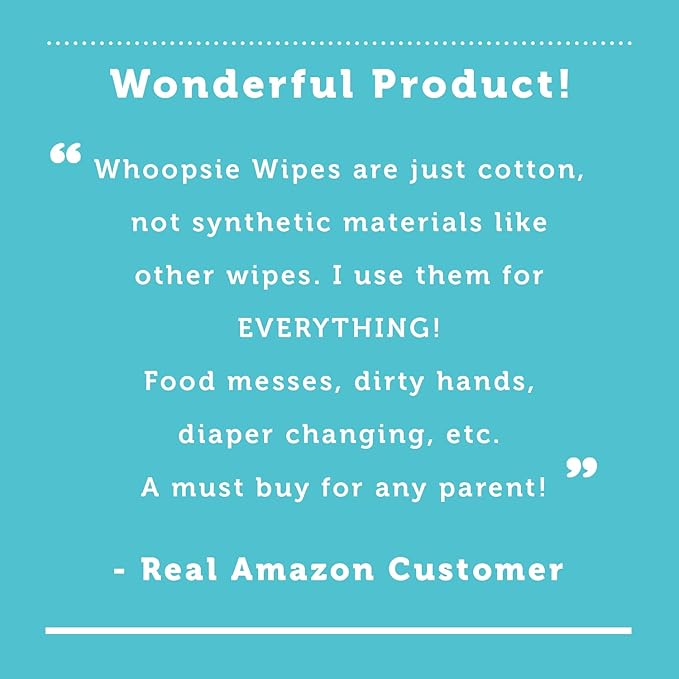 Whoopsie Wipes – The Original 100% Pure Cotton Dry Baby Wipes – Ultra Soft - Image 6