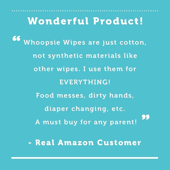 Whoopsie Wipes – The Original 100% Pure Cotton Dry Baby Wipes – Ultra Soft - Image 6