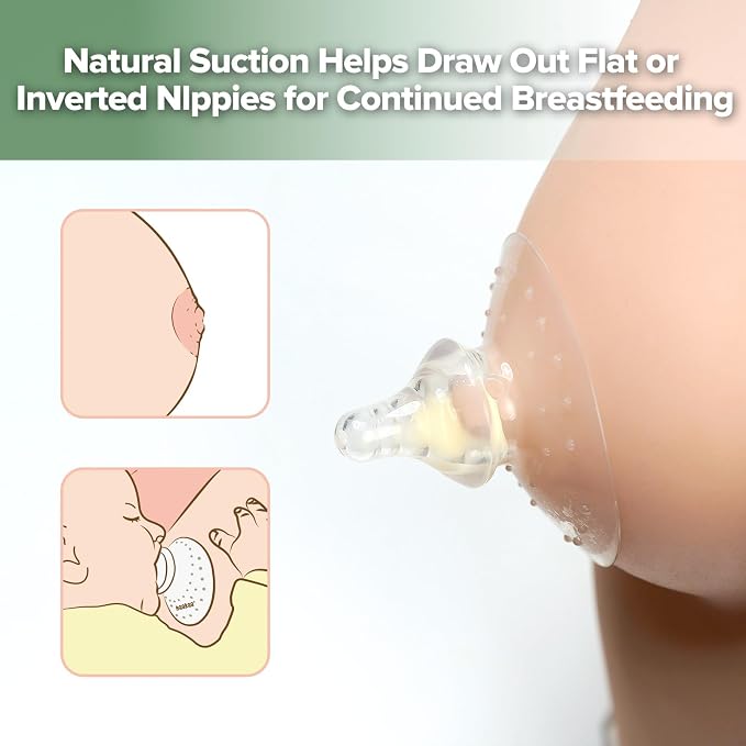 haakaa Nipple Shield Combo for Breastfeeding Newborn, Silicone Nipple Shield - Image 5