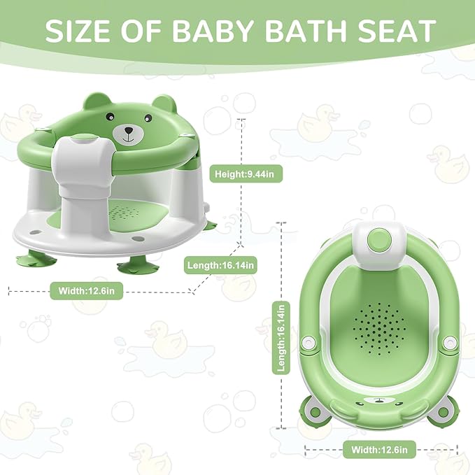 Baby Bath Seat for Babies 6 Months & up, Non-Slip Toddler Bath Seats for Babies - Image 6