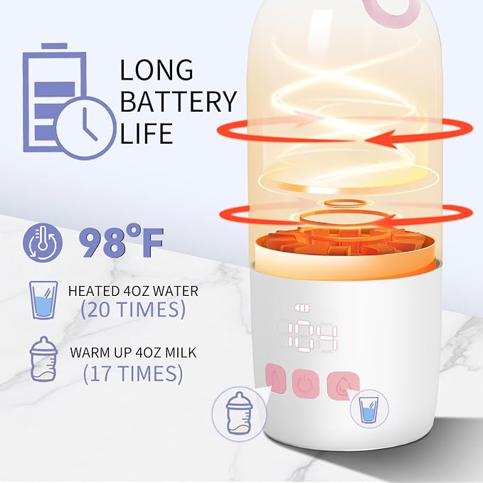 Portable Bottle Warmer, Large 12oz Capacity - Image 3