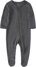 O2 BABY Baby Boys Girls Organic Cotton Zip-Front Sleeper Pajamas, Footed Sleep by O2BABY