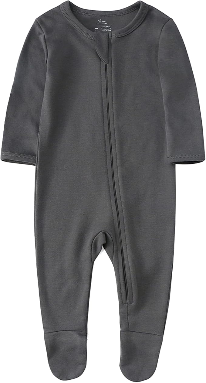O2 BABY Baby Boys Girls Organic Cotton Zip-Front Sleeper Pajamas, Footed Sleep by O2BABY