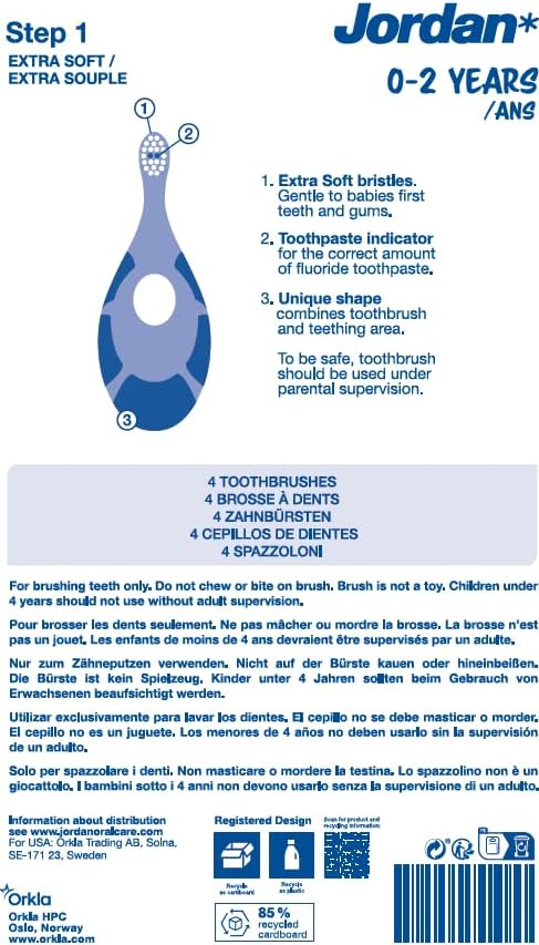 Jordan* ® | Step 1 Green Clean Toddler Toothbrush | Pack 3 Units - Image 9
