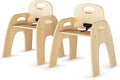 Foundations Simple Sitter 13” Low Wood Feeding Chairs, Wide No-Tip Base by FoundationsChildrensProducts